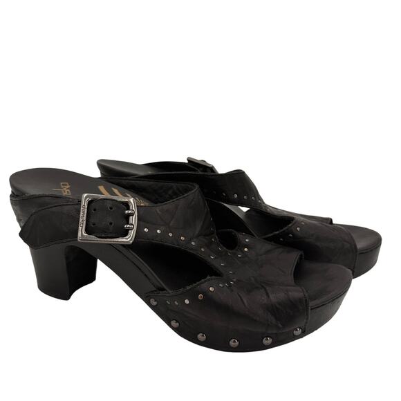 Dansko Black Ripley Studded Wedge High Heels Size 41 / 11 - Picture 1 of 8